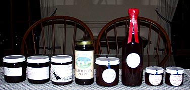 Beach plum products used at the focus group session.